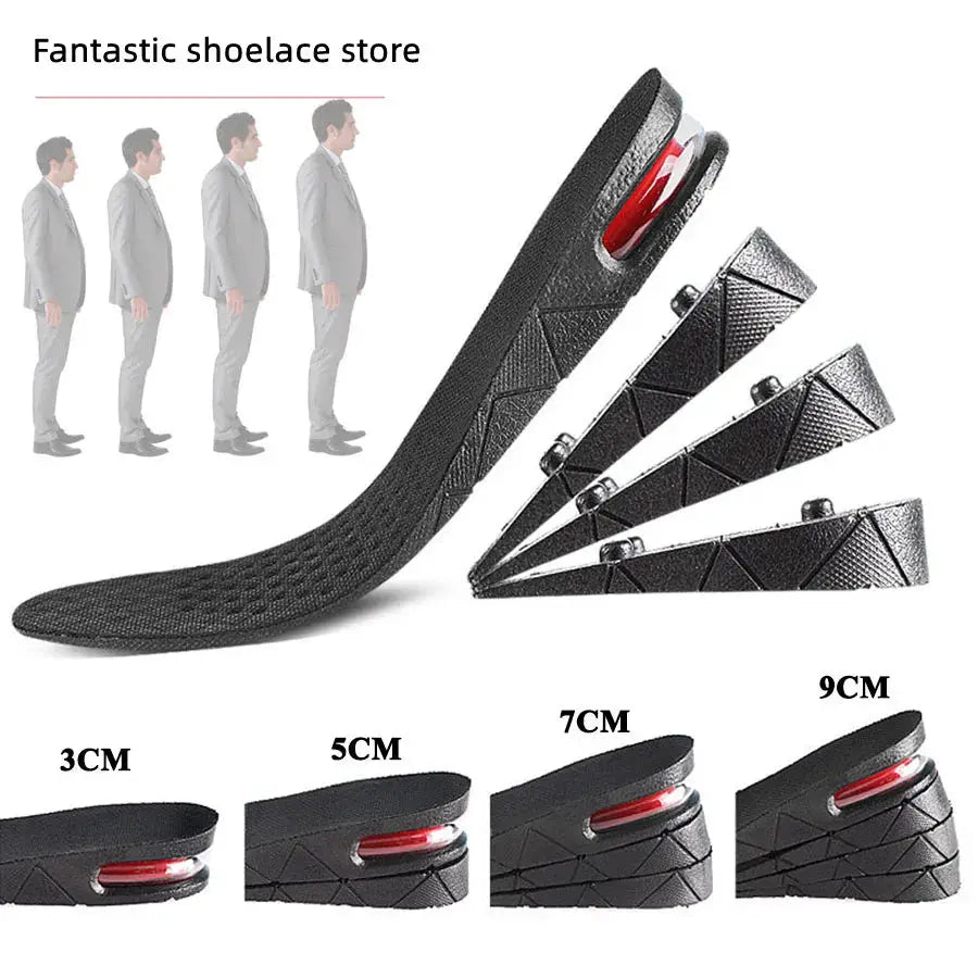 Invisible Height Increase Insole With Air Cushion Shoe Inserts Adjustable Cut To Fit Foot Pad Height Boost
