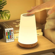 LumaGlow 13 Color Changing LED Night Light With Remote Control And Touch Sensor USB Rechargeable RGB Bedside Lamp