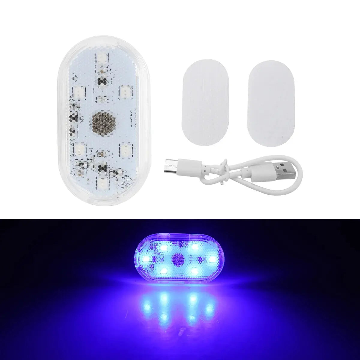LED Touch Light USB Rechargeable 5V 6LED Mini Car Interior Lamp With Touch Sensor RGB Reading Lamp