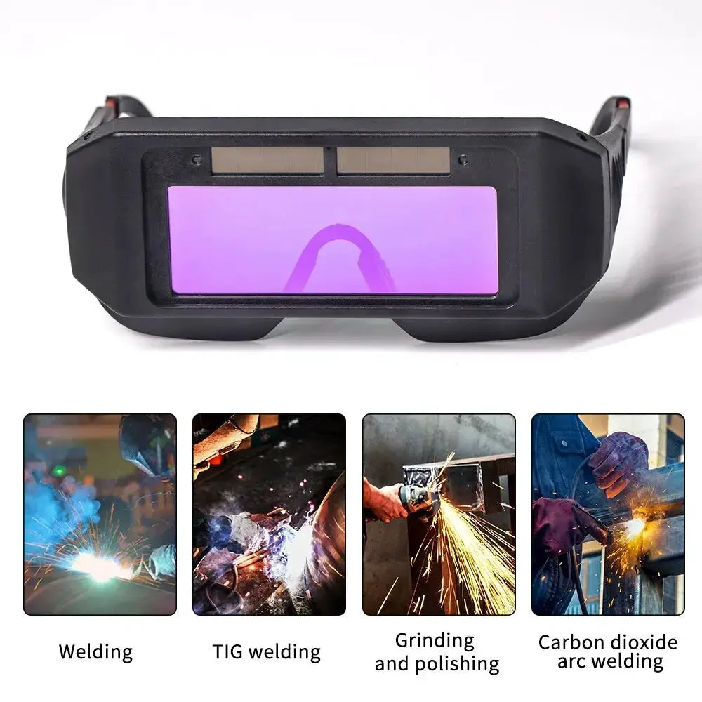 SolarGuard Auto Darkening Welding Goggles Solar Powered Protective Glasses For TIG MIG MMA Plasma Welding Lightweight