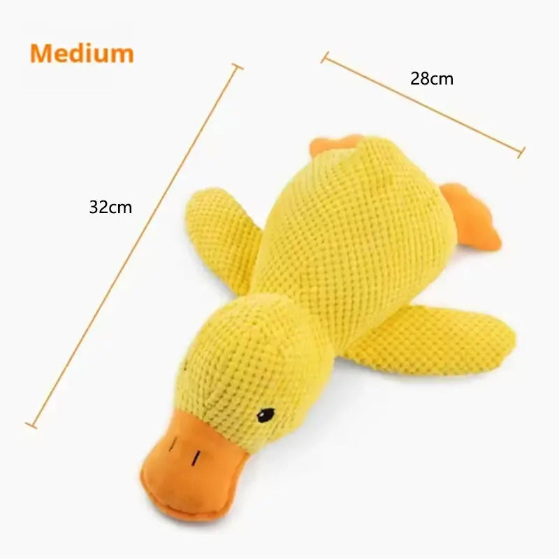 Cute Dog Toy Stomping Duck Bite Resistant Plush Toy for Large Dogs Interactive Teeth Cleaning Boredom Relief