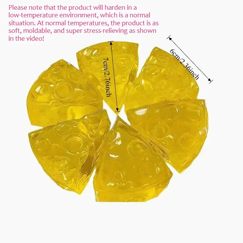 Squishy Honey Cheese Square Mochi Squeeze Toy for Adults Anti Stress Fidget and Sensory Toy with Super Soft Texture
