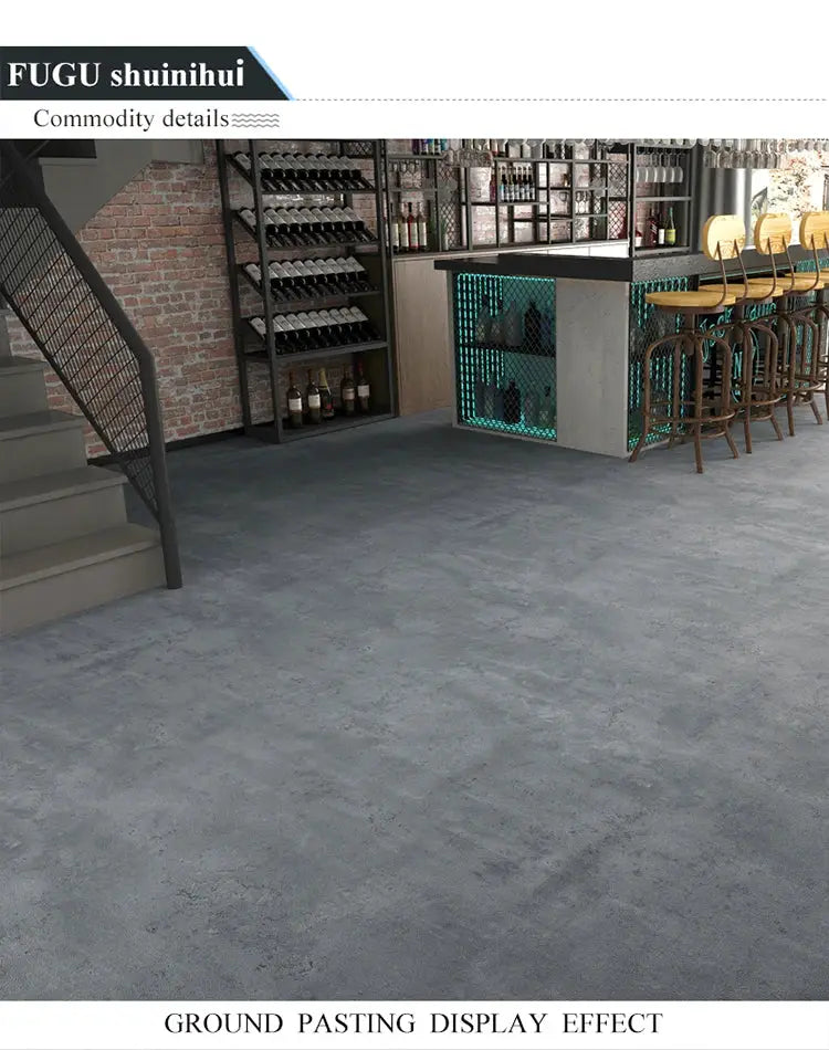 40cm PVC floor sticker by Simples Market; self-adhesive, waterproof ceramic tile look for kitchen or bathroom floors.
