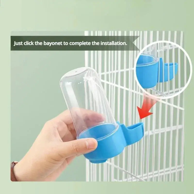 Hanging Pet Feeder And Water Dispenser For Birds Parrots Durable Non Toxic PP Plastic Cage Accessory