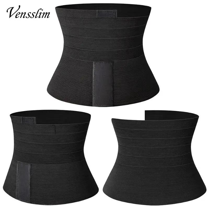 Waist trainer belt set, black neoprene, 3-piece Vensslim waist cinchers