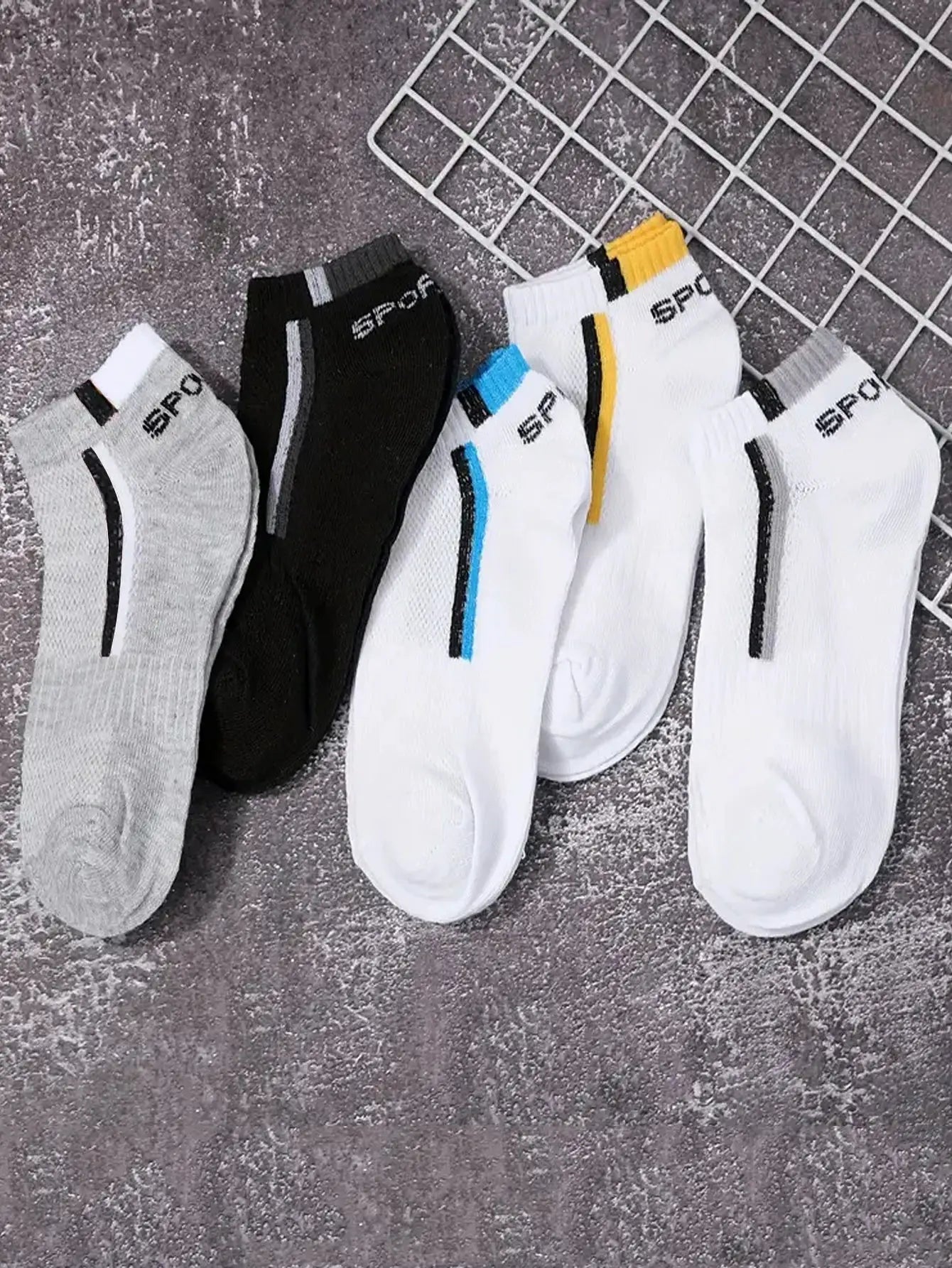 Mens Anti Slip Ankle Boat Socks Five Pairs For Business And Sports Breathable Sweat Resistant Odor Resistant Comfortable