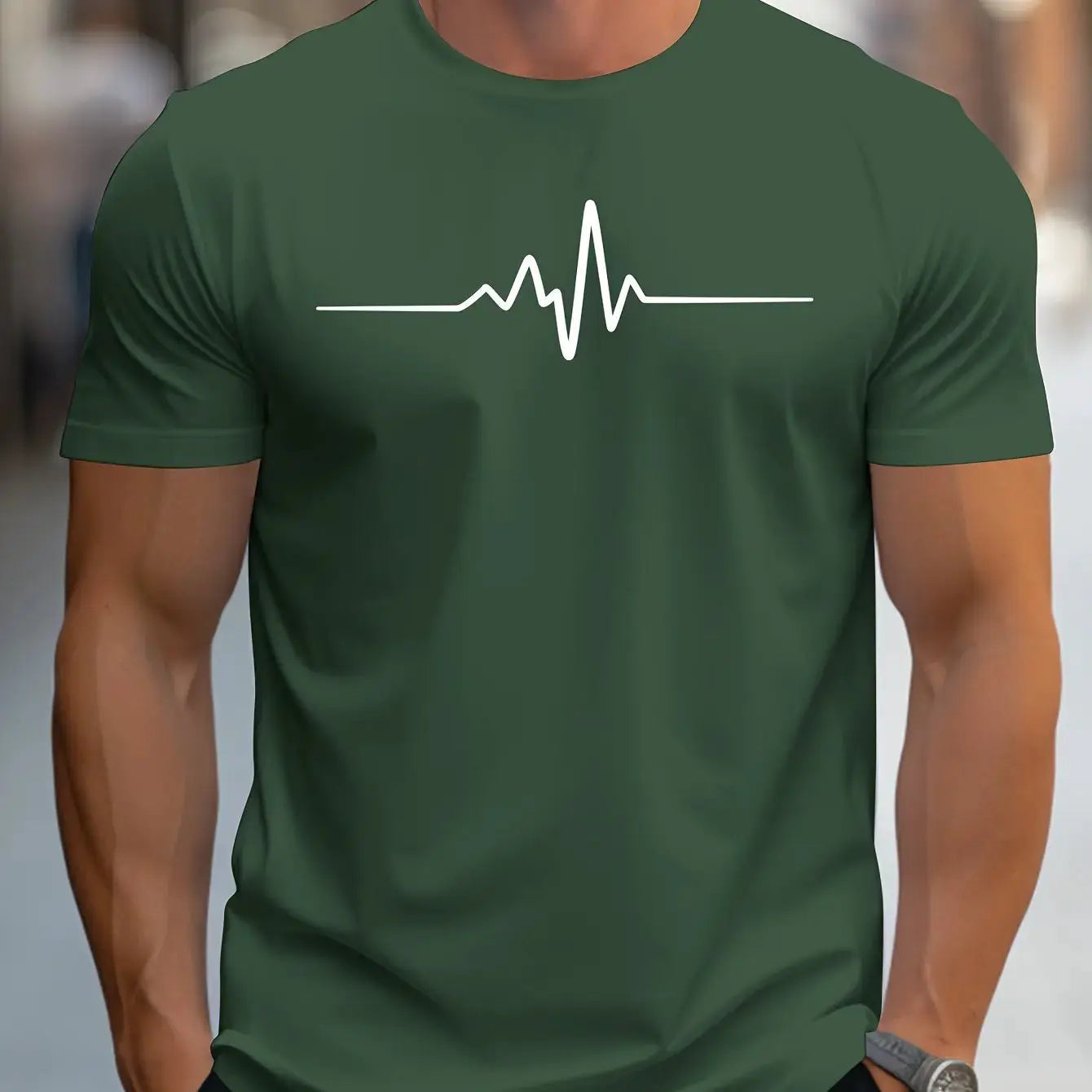 Men's 100 Percent Cotton Graphic Print Short Sleeve Round Neck T Shirt Summer Casual Top