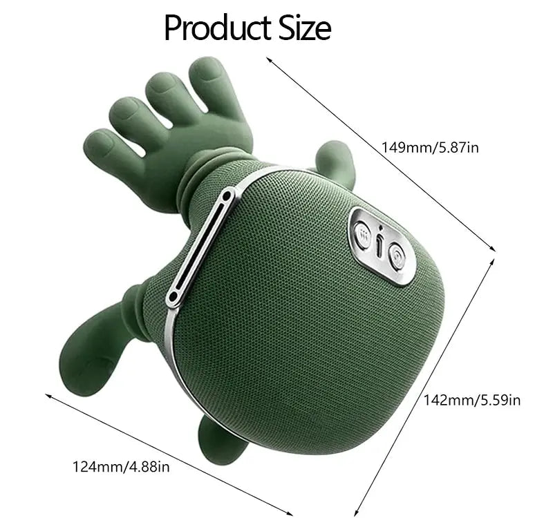 Neck and shoulder massager N7, olive green kneading pillow with 3-level modes and control panel
