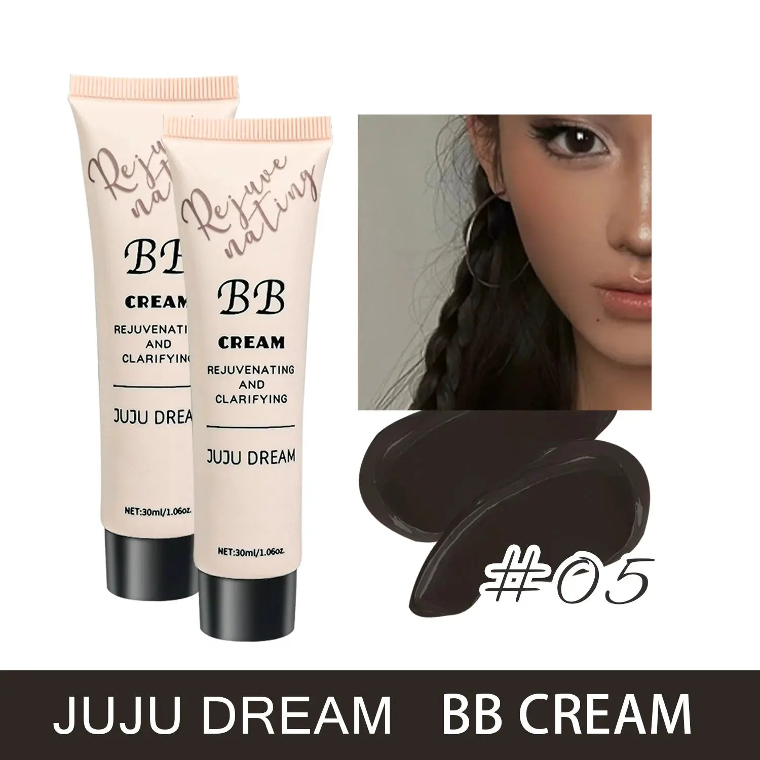 Juju Dream BB Cream Primer and Foundation for Dry Skin Moisturizing Oil Control Long Lasting Dewy Finish