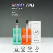 BKPTX Orange TPU Inner Tube for Road Bikes 700C 18 25 28 32 With 65mm French Valve