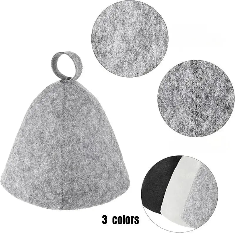 Felt Sauna Hats For Men And Women Premium Home Sauna Steam Cap And Sauna Accessory