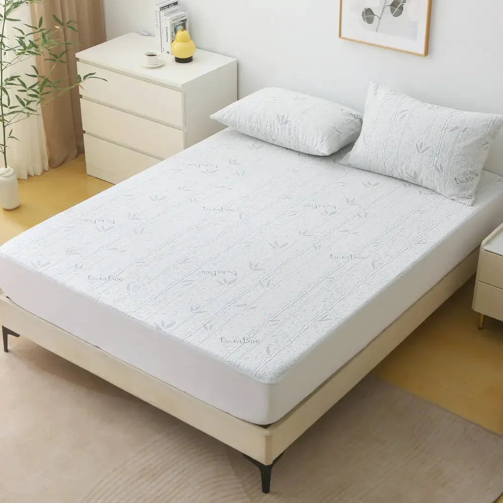 Bamboo mattress protector with breathable cooling 3D air fabric, fitted sheet for 90/140/160 cm beds