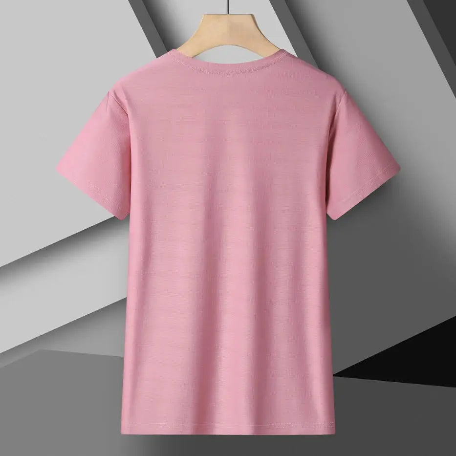 Women Reflective Running Tee High Elastic Breathable Quick Dry Ice Silk Summer Active Top Short Sleeve