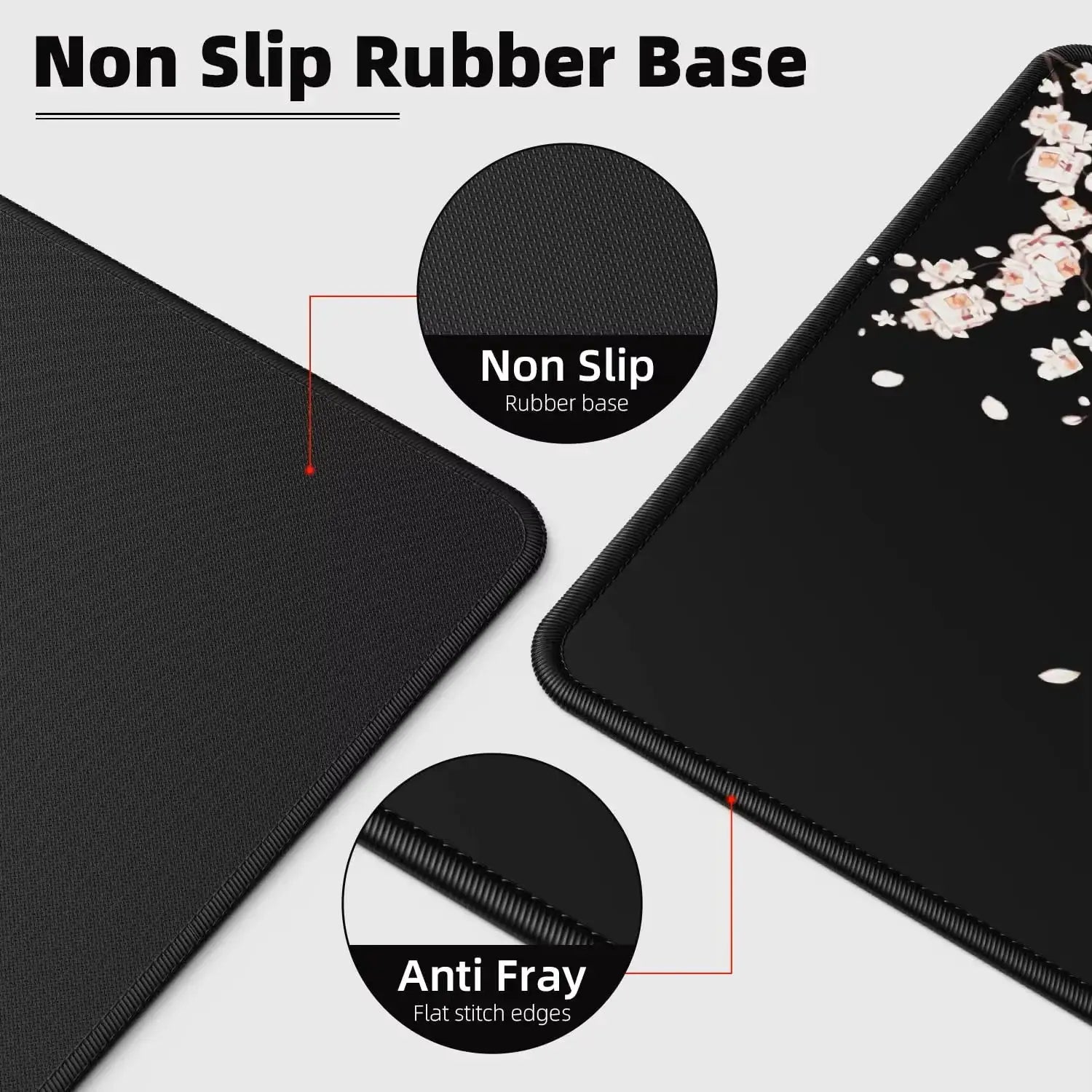 Large Extended Gaming Mouse Pad With Stitched Edges And Non Slip Rubber Base For Desk And Office Setup