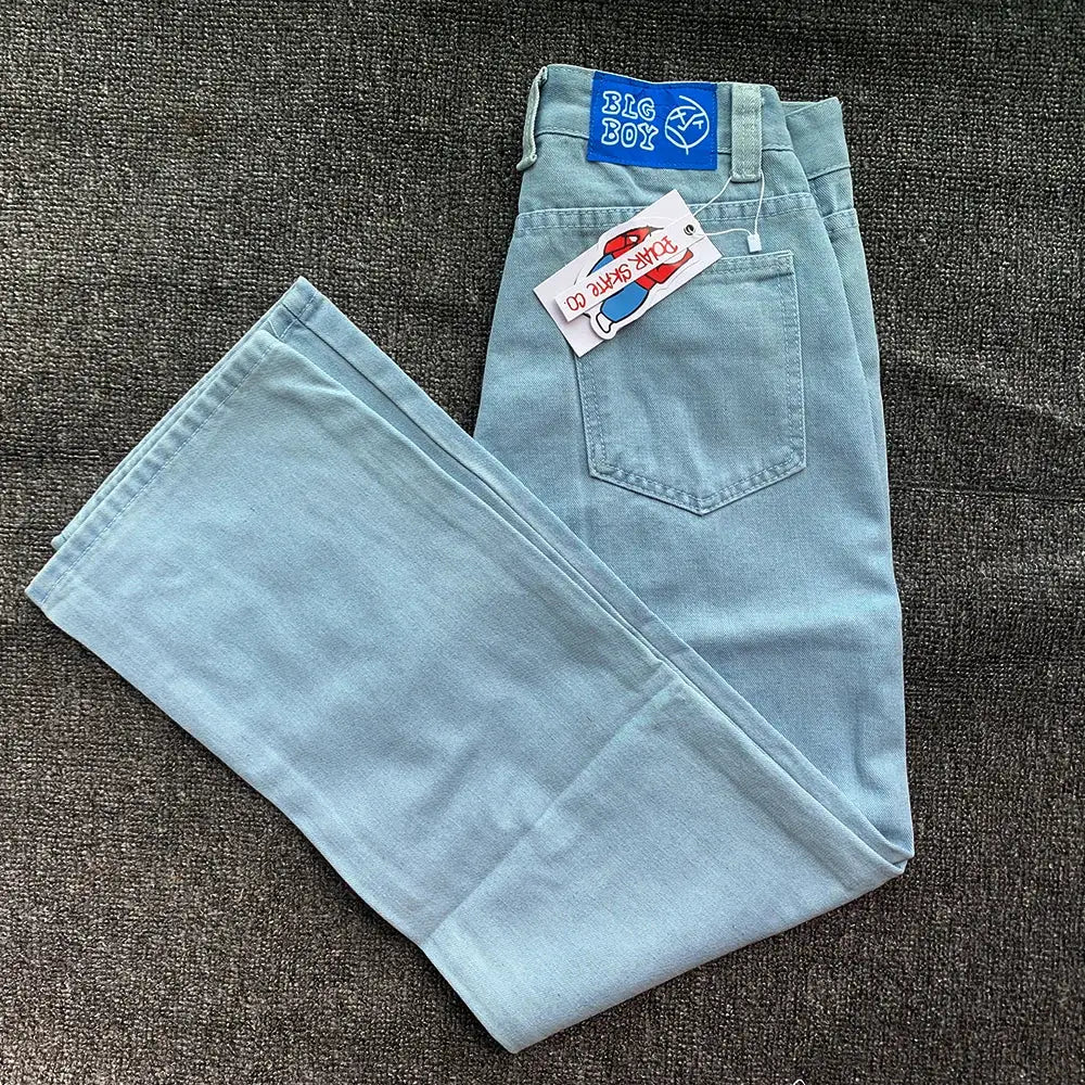 Y2K Embroidery Baggy Boy Jeans Women Streetwear Gothic Denim Trousers