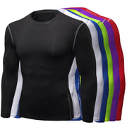 Men's Long Sleeve Thermal Underwear Top Thin Tight Fit Fast Dry Elastic Fitness Wear For Autumn And Winter