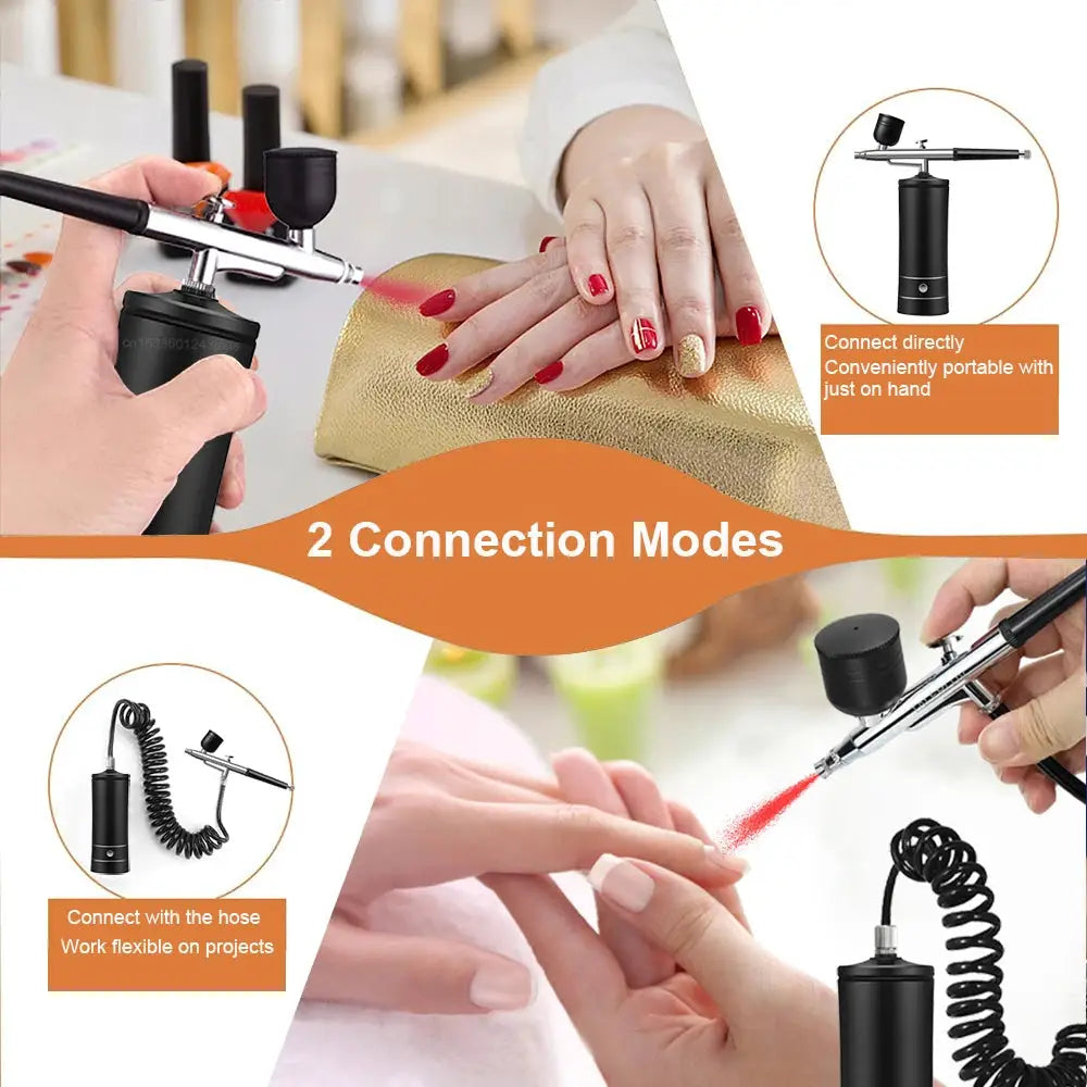 Portable Airbrush Kit With High Performance Compressor For Nail Art Cake Decorating Craft