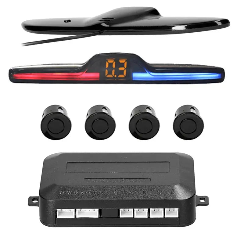 Simples Market car reverse radar kit with 4 parking sensors, LED distance display and backup assist control module