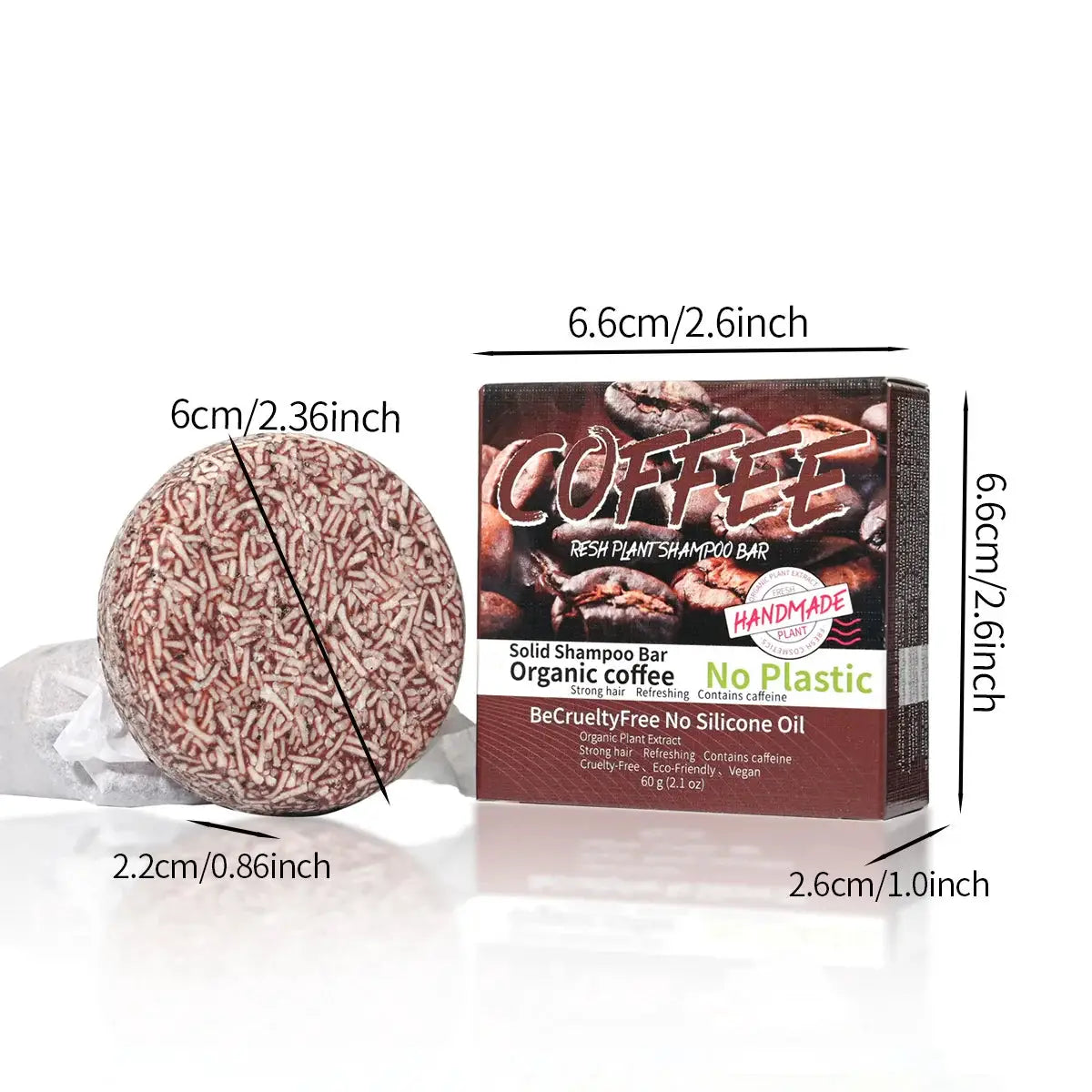 Coffee Flavored Handmade Solid Shampoo Bar For Men Oil Control And Dandruff Removal With Hair Essential Oils