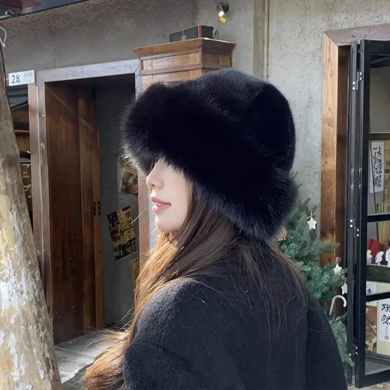NordicPeak Womens Winter Fur Hat With Thick Plush Fur Windproof Elastic Fit For Cold Weather Outdoor Sports