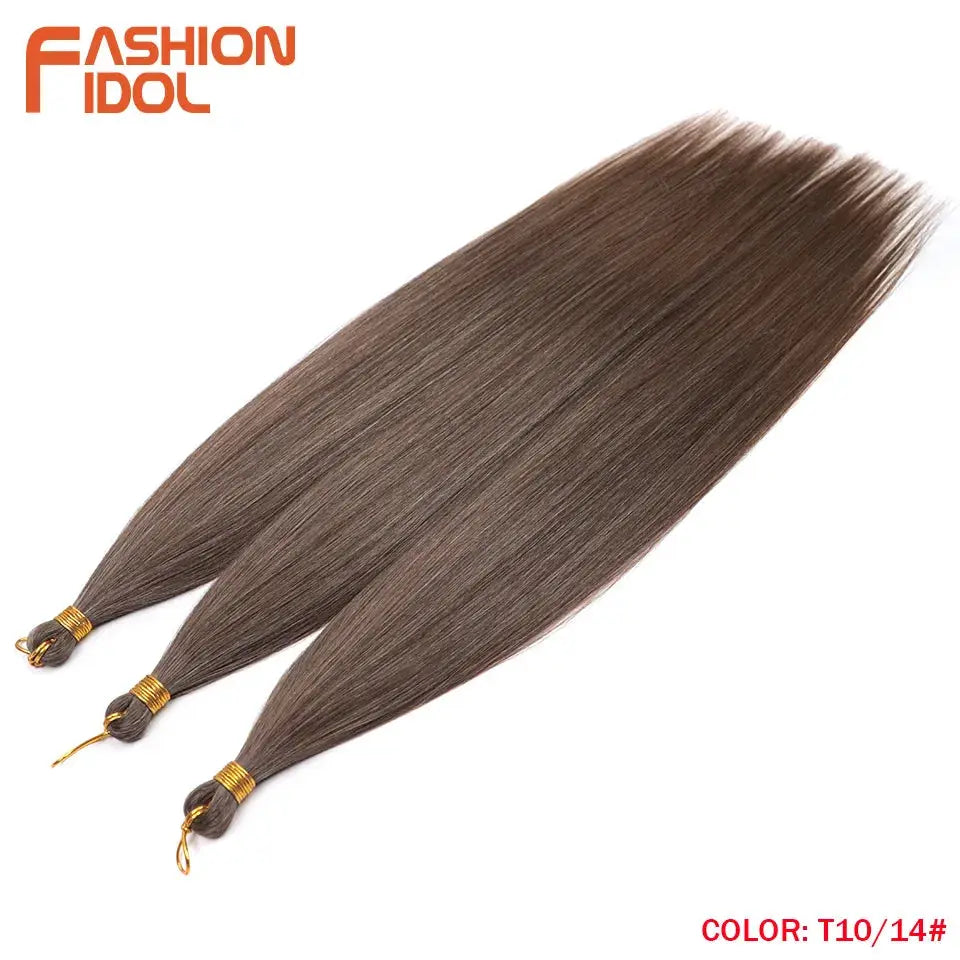 3-pack Ariel straight pony hair bundles for crochet braids, ombre silver grey, synthetic hair