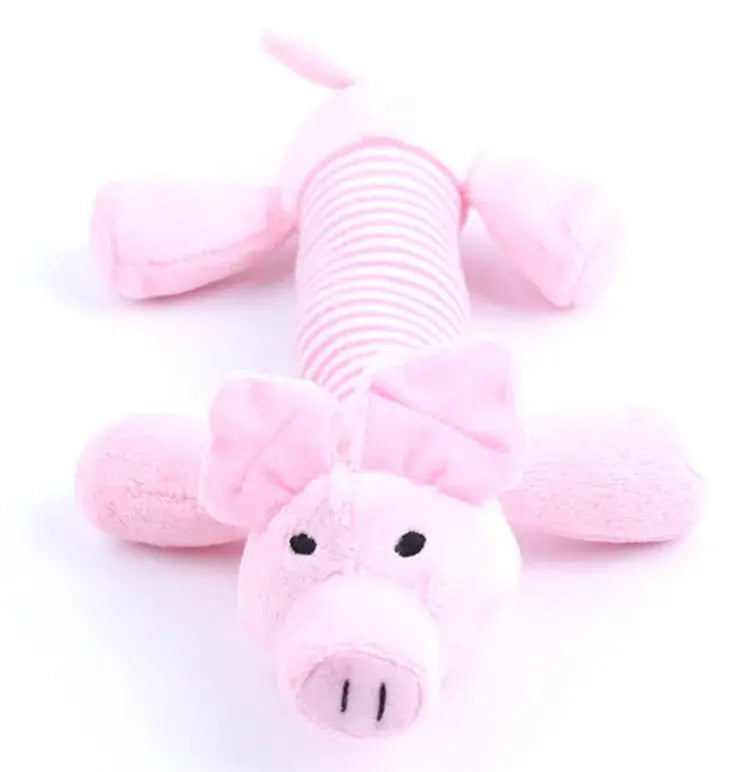 No Stuffing Simulated Animal Dog Toy With Squeakers Durable Plush Crinkle Squeaky Chew Toy For Fetching