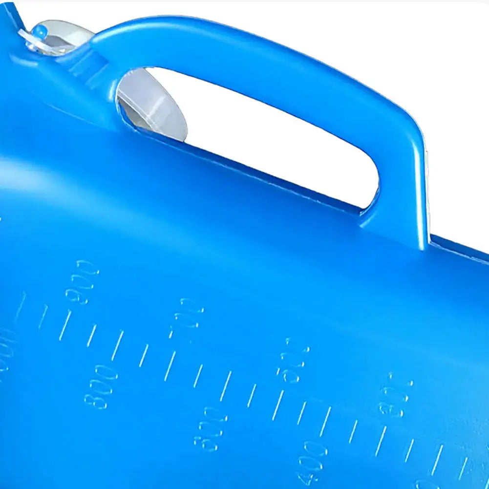 Urinal bottle Simples Market, blue plastic 1200ml capacity with lid