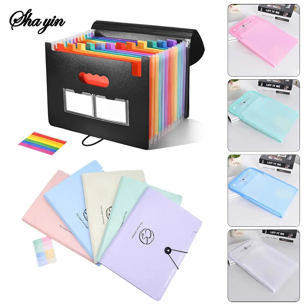 A4 Large Capacity Handheld Organ Bag Folder For Exam Papers And Tickets 13 Layer File Classification Storage Bag