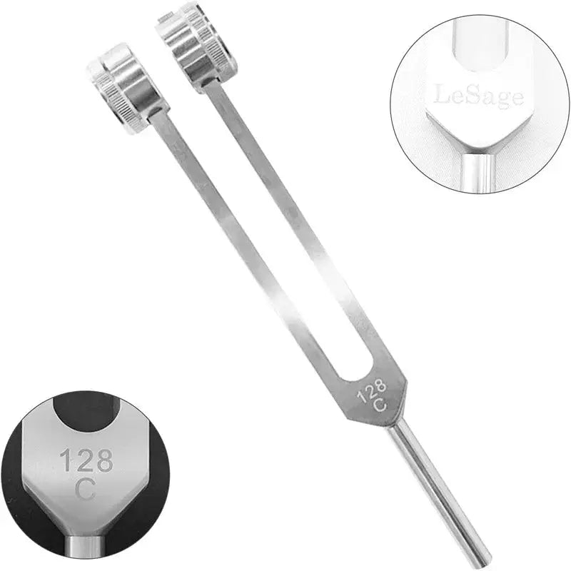 128 Hz Weighted Bio Acoustic Tuning Fork Set For Healing Chakras Sound Therapy Stress Relief