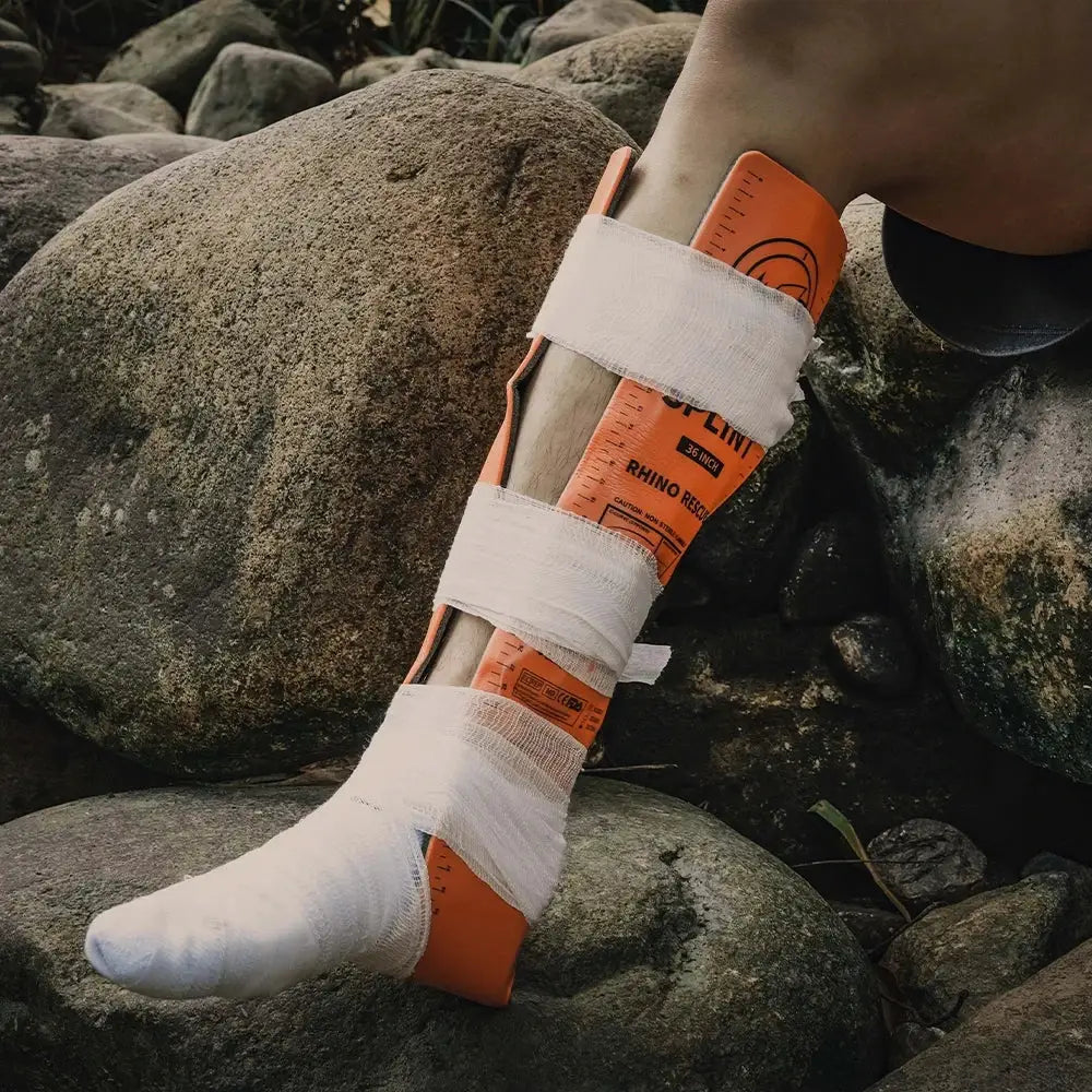Rhino Rescue First Aid Splint 36 Inch By 4.3 Inch Green Gray For Camping Hiking Bone Stabilization Emergency Kit