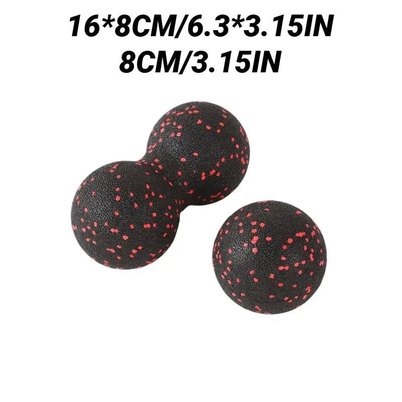Yoga Peanut Massage Balls Lacrosse Ball Set For Fascia Release Deep Tissue Muscle Relaxation Pain Relief EPP Foam Block