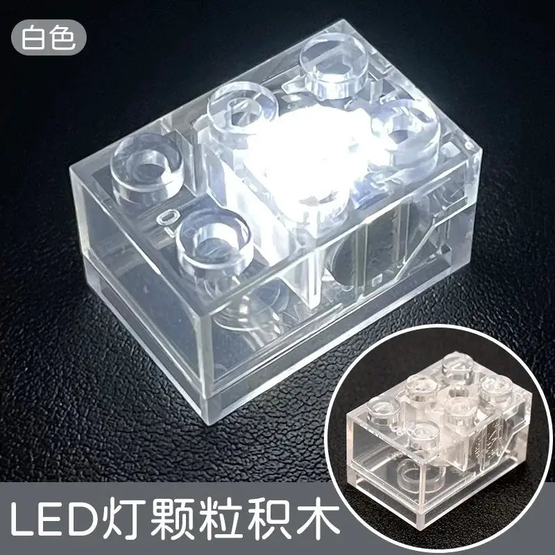 Rectangular 2x3 Building Block LED Light With Seven Color Transparent Illumination For Playroom Decor