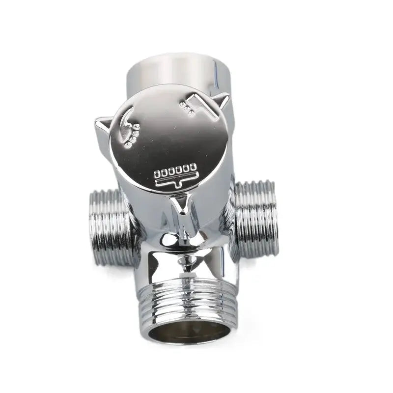 3-way shower arm adapter diverter valve, chrome-plated brass, Simples Market