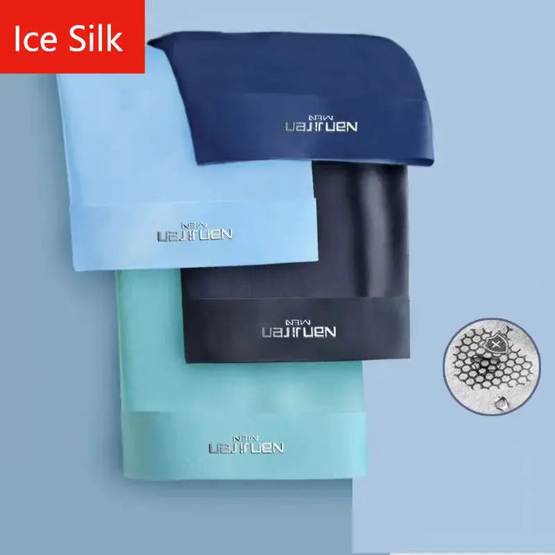 4-piece men's boxer shorts in ice silk, assorted colors, Simples Market