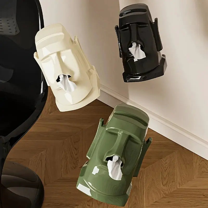 Creative Stone Figure Tissue Box Decorative Modern Paper Towel Holder for Living Room and Bedroom