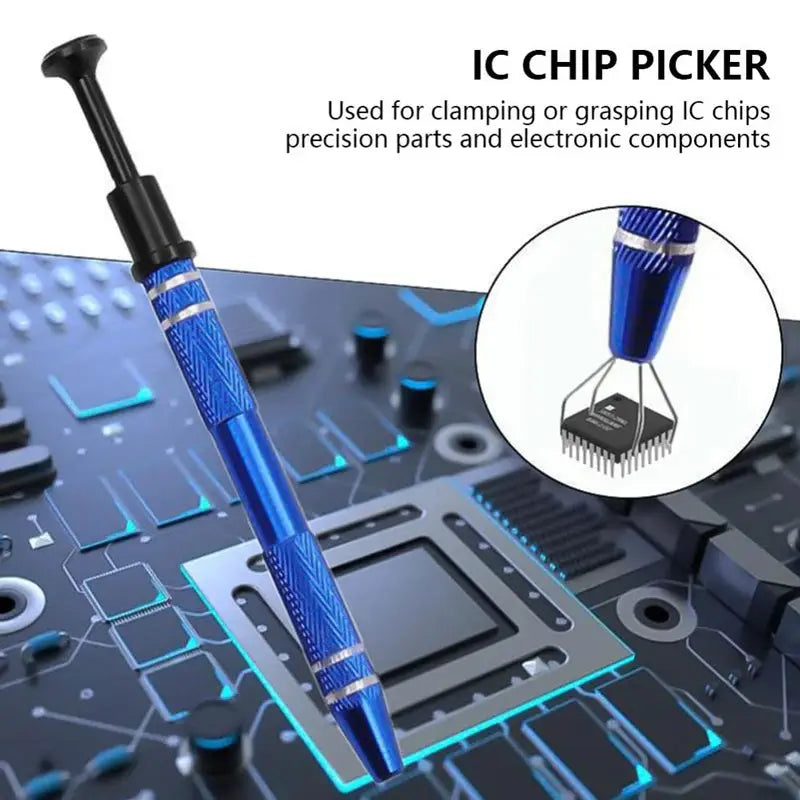 Precision 4 Claw IC Chip Extractor Tool For Delicate Electronic Components Grabber Pick Up Puller