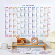 1 pc 2026 colorful paper wall calendar with stickers