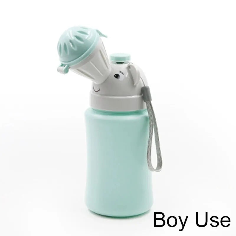 Emergency Portable Kids Urinal for Travel and Car Use Anti Leakage Shrinkable Potty 600ml 750ml for Boys and Girls