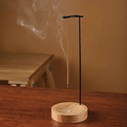 Upside Down Incense Burner Wooden Round Tray and Holder for Incense Sticks Ornament Home Yoga Decor