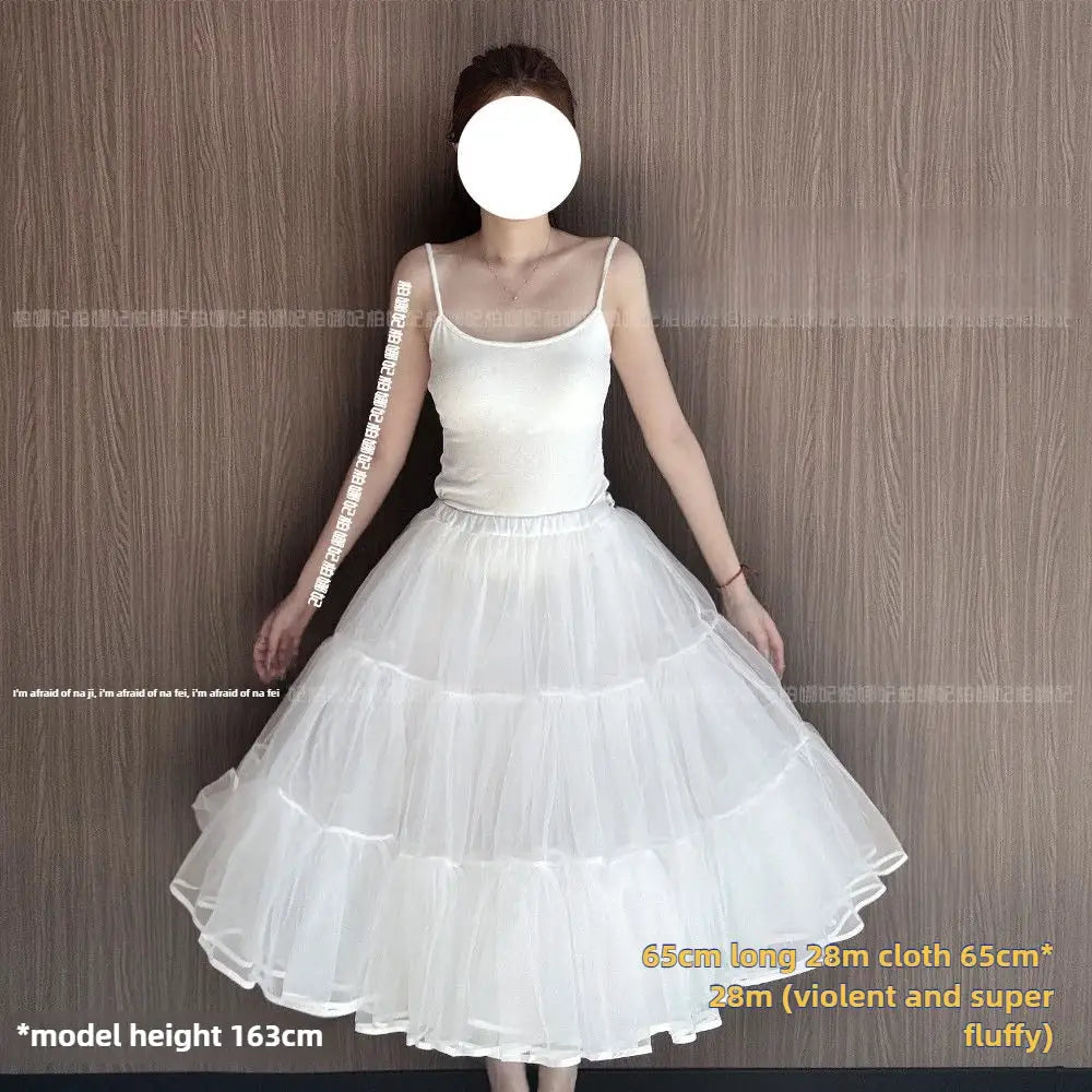 Lolita Petticoat by Simples Market, white fluffy multi-layer tulle crinoline underskirt