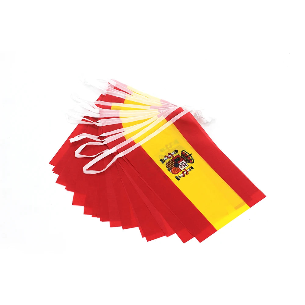 24 Pack Spanish Flags Bunting Pennant Banner 33 Feet Party Decor