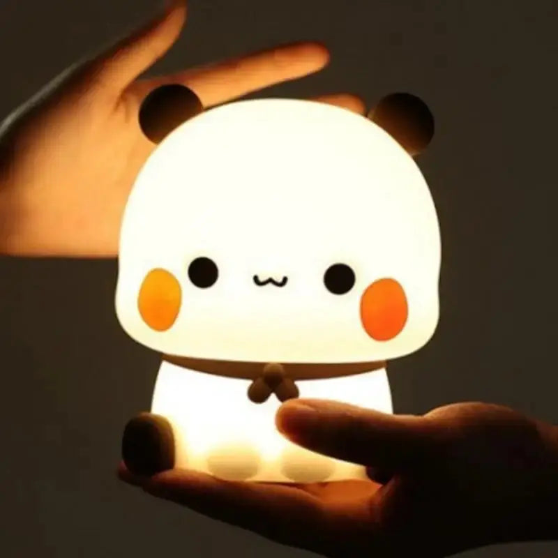 Kawaii Panda LED Night Light Soft Eye Protecting Silicone Glow For Kids Bedrooms And Living Rooms