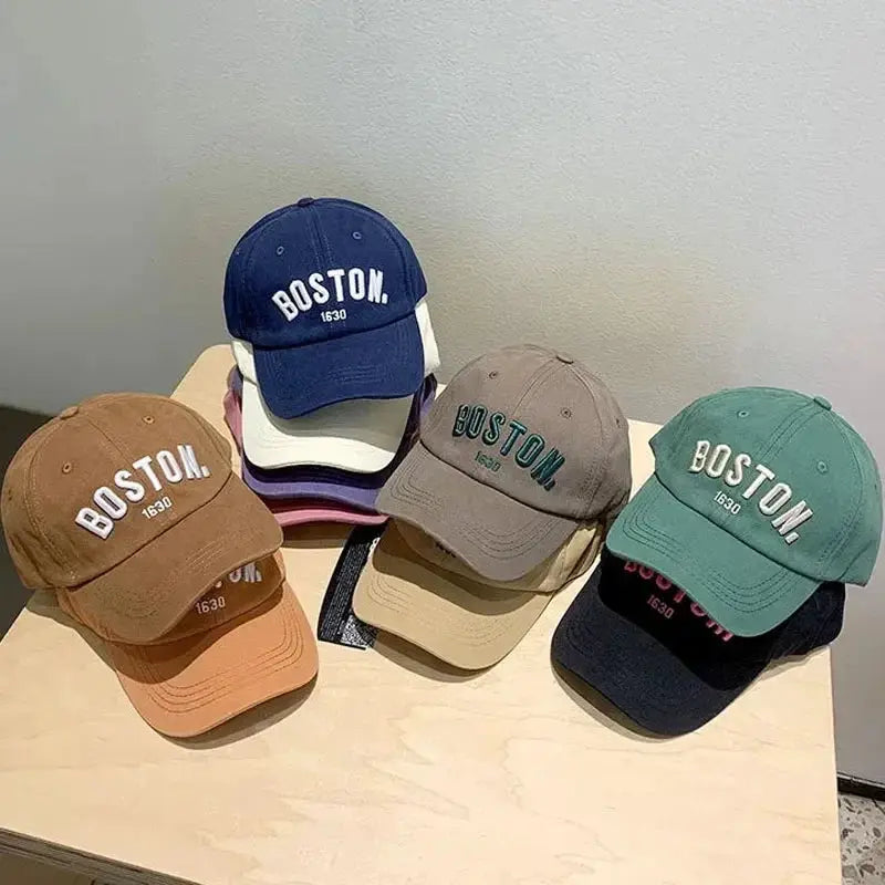 Solid Letter Kids Baseball Cap With Embroidery Adjustable Sun Hat For Boys And Girls Spring Summer