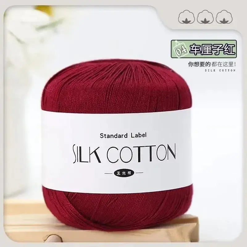 50g Silk Lace Cotton Milk Crochet Yarn For Baby Hand Knitting Warm Soft Thread Cross Stitch Supplies