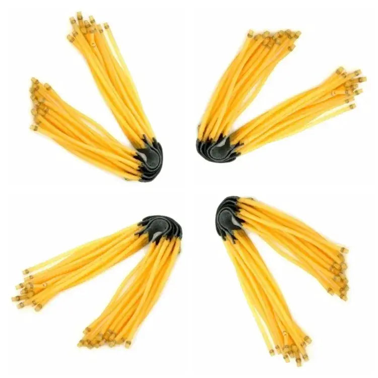 Slingshot elastic rubber bands, yellow, four bundles for hunting and camping