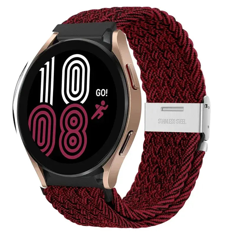 20mm 22mm Nylon Band for Samsung Galaxy Watch 6 5 4 40/44mm 5Pro Active 2 Gear S3 Braided Elastic Bracelet for Huawei GT2/3 4Pro