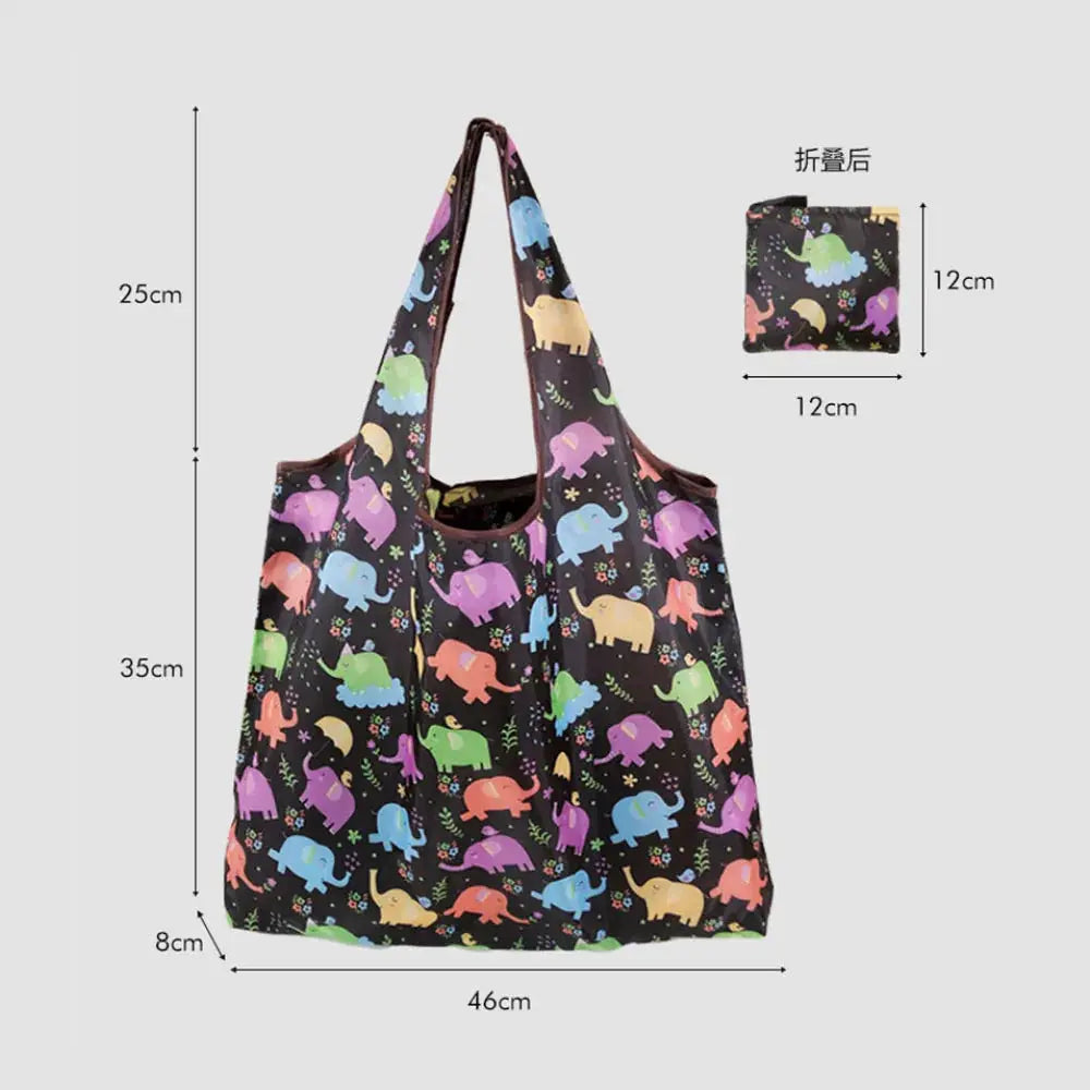 EcoCarry Large Foldable Reusable Tote Bag Made From 190T Polyester For Grocery Shopping Beach Storage