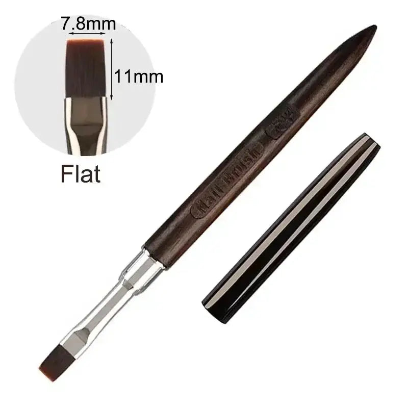 NailCraft Wood Gel Painting Brush For Gel Tip Extensions And Acrylic Builder With Precision Fine Bristles For Nail Art