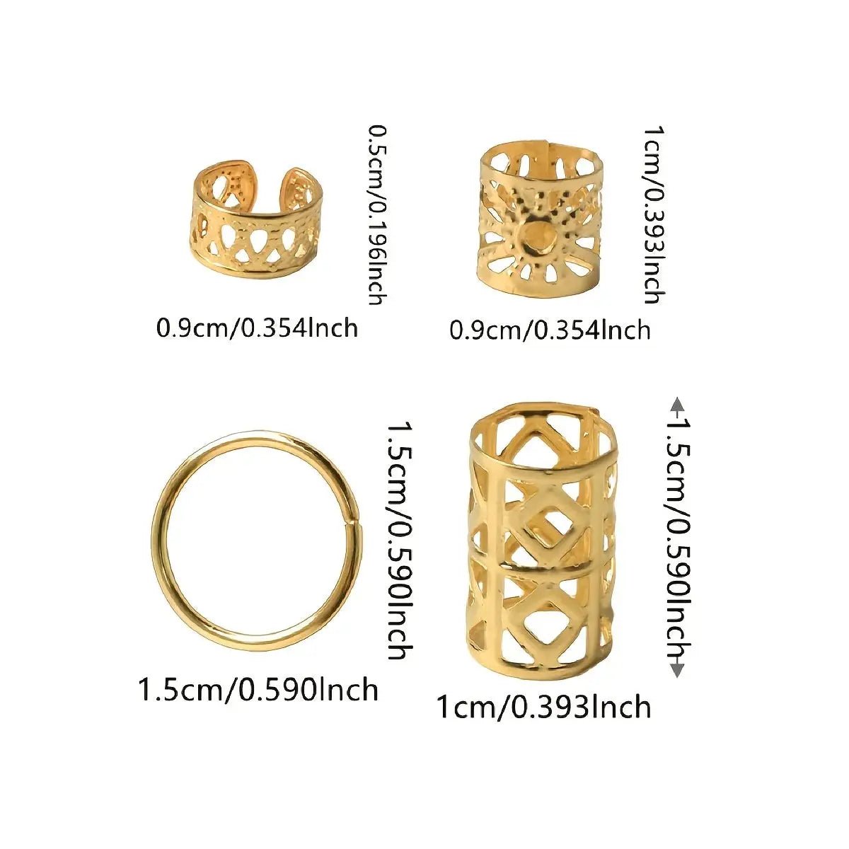 80 Pcs Dreadlock Hair Beads Zinc Alloy Jewelry for Braids Locs Hair Accessories for Girls and Women - Simples Market