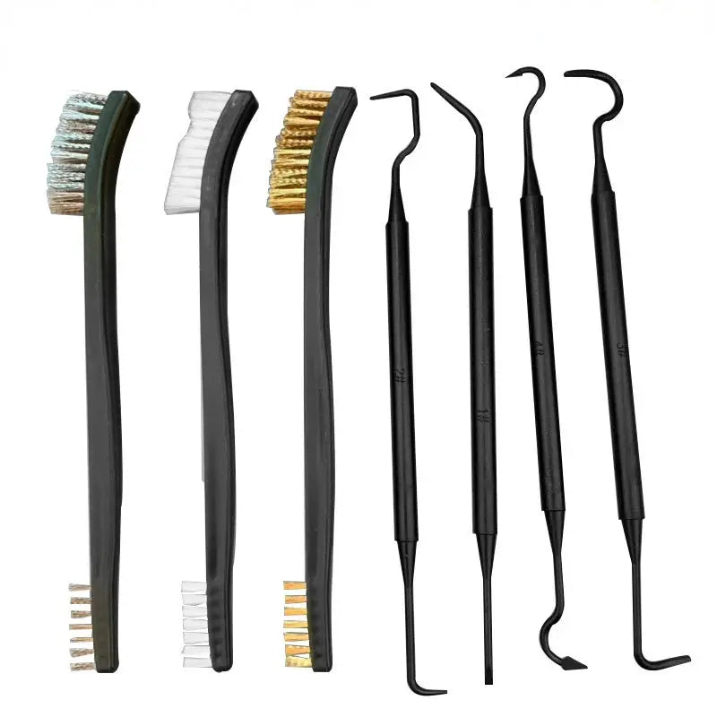 Allsome Double End Steel Wire Brush And Nylon Pick Set Universal Hunting Gun Cleaning Kit Tactical Rifle Cleaning Tool